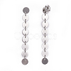 304 Stainless Steel Dangle Stud Earrings EJEW-L230-13-3