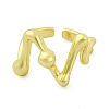 Brass Open Cuff Rings RJEW-B051-21G-2