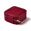 Square Velvet Jewelry Zipper Boxes VBOX-C003-01C-3