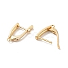 Rack Plating Brass Hoop Earring Findings with Latch Back Closure KK-D083-02G-2