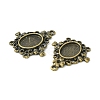 Tibetan Style Alloy Pendant Cabochon Settings TIBE-Q073-71AB-2