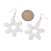 Snowflake Glass Dangle Earrings EJEW-TA00474-3