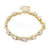 Brass Micro Pave Cubic Zirconia Bracelets BJEW-R100-03G-1