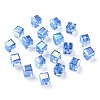 Electroplate Transparent Glass Beads EGLA-B003-01A-01-1