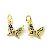 Brass Micro Pave Colorful Cubic Zirconia Charms KK-E068-VF095-2