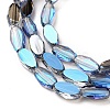Transparent Electroplate Glass Beads Strands EGLA-J150-C-HR01-3
