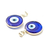 Handmade Evil Eye Lampwork Pendants LAMP-F031-02G-02-3