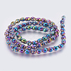 Electroplated Non-magnetic Synthetic Hematite Bead Strand G-E495-06G-2