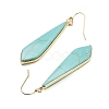 Synthetic Turquoise Dangle Earrings EJEW-P145-03G-2