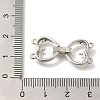 Brass Micro Pave Clear Cubic Zirconia Fold Over Clasps KK-K389-102P-3