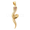 Brass Micro Pave Cubic Zirconia Pendants KK-M099-10G-B-1