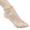 7Pcs 7 Colors Natural Pearl & Glass Seed & Brass Beaded Stretch Anklets Set for Women AJEW-AN00529-3