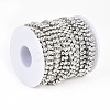 304 Stainless Steel Rhinestone Strass Chains CHS-G011-08P-03-3