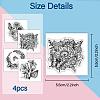 4Pcs 4 Styles PVC Stamp DIY-WH0487-0075-8