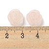 Natural Rose Quartz Carved Flower Beads G-O156-B-38-3