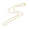 Brass Box Chains Necklace for Women NJEW-P265-37G-2
