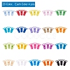 80Pcs 20 Colors Eco-Friendly Plastic Baby Pacifier Holder Clip KY-PH0007-03-2