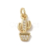 Real 18K Gold Plated Brass Pave Cubic Zirconia Pendants KK-M283-05B-G-1