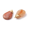 Natural Red Agate Pendants PALLOY-JF00803-4