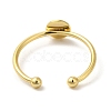 Rack Plating Brass Open Cuff Pad Ring Settings KK-F873-39G-2