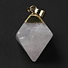 Natural Quartz Crystal Pendants G-P474-03G-07-3