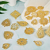 Pandahall 40Pcs 10 Styles Iron Rhinestone Pendants IFIN-TA0001-60-5