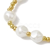 3Pcs 3 Styles 304 Stainless Steel & Resin & ABS Plastic Imitation Pearl Beaded Stretch Bracelet Sets BJEW-JB10874-5