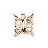 Brass Clear Cubic Zirconia Pendants ZIRC-WH0002-19-1