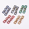 Acrylic & CCB Plastic Link Chain Dangle Stud Earrings EJEW-JE04470-1