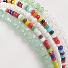 Faceted Glass & Natural Green Aventurine Stretch Beaded Bracelets Sets BJEW-TA00202-02-6