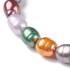 Dyed Pearl Stretch Bracelets BJEW-JB03910-3