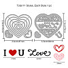GLOBELAND 2Pcs 2 Styles Valentine's Day Carbon Steel Cutting Dies Stencils DIY-DM0004-08-6
