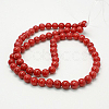 Natural Mashan Jade Round Beads Strands G-D263-6mm-XS04-2