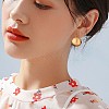Alloy Thick Round Hoop Earrings for Women JE1012A-5