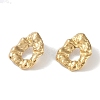 Texture Ring 304 Stainless Steel Stud Earrings for Women EJEW-L283-038G-1