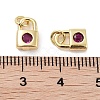 Brass Micro Pave Cubic Zirconia Charms KK-C051-13G-01-3