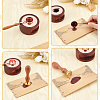 Brass Wax Seal Stamps with Rosewood Handle AJEW-WH0412-0117-3