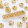 Brass Rhinestone Spacer Beads RB-A014-L5mm-01G-1