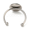304 Stainless Steel Open Cuff Ring Findings STAS-H215-01B-P-3