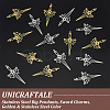 Unicraftale 20Pcs 2 Colors 304 Stainless Steel Big Pendants STAS-UN0051-35-5