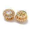 Brass Micro Pave Cubic Zirconia Beads KK-U037-06G-01-2