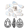 Faceted Teardrop K9 Glass Pointed Back Rhinestone Cabochons RGLA-E004-13x8mm-031-1
