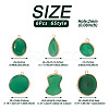 Mega Pet 6Pcs 6 Style Natural Green Oynx Agate Pendants G-MP0001-02-3