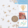 BENECREAT 10Pcs Brass Stud Earring Findings KK-BC0011-29-4