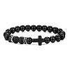 Bohemian Tiger Eye Stone Bracelet Cross Natural Stone Beads Vintage Matte Bead Bracelet ZU3790-13-1