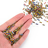 Opaque Colours Two Tone Seed Glass Bugle Beads SEED-T006-02A-06-5