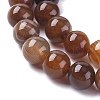 Natural Striped Agate/Banded Agate Beads Strands G-G582-6mm-55-3
