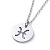 Non-Tarnish 304 Stainless Steel Pendant Necklaces NJEW-E147-03P-1