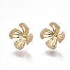 Brass Stud Earring Findings X-KK-T038-469G-1