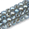 Electroplate Glass Beads Strands EGLA-T008-01-M-2
